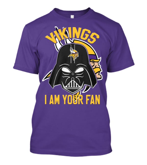 Vikings I Am Your Fan Minnesota Vikings Logo Darth Vader Helmet T-Shirt