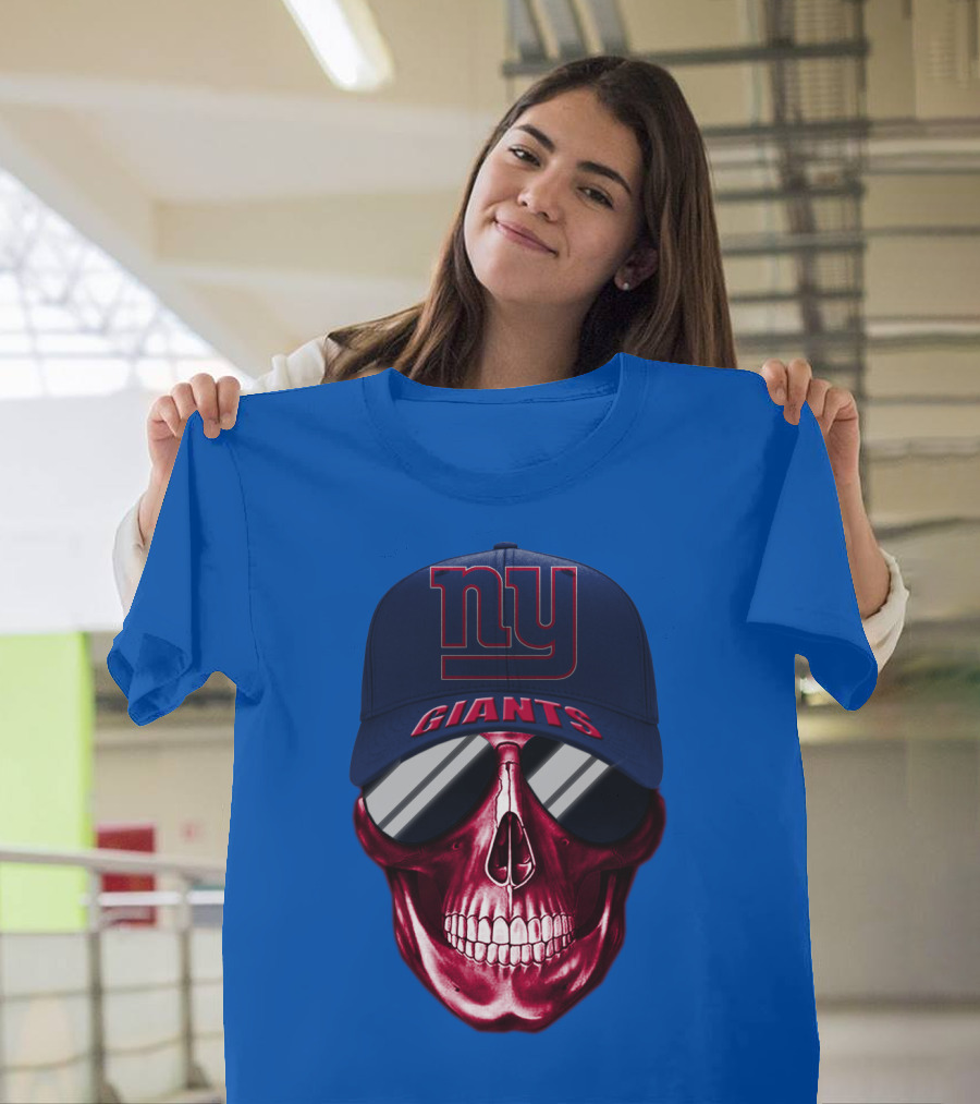 New York Giants Skull Cap T-Shirt