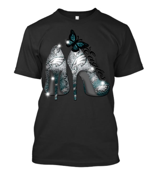 Philadelphia Eagles Heels With Butterfly T-Shirt