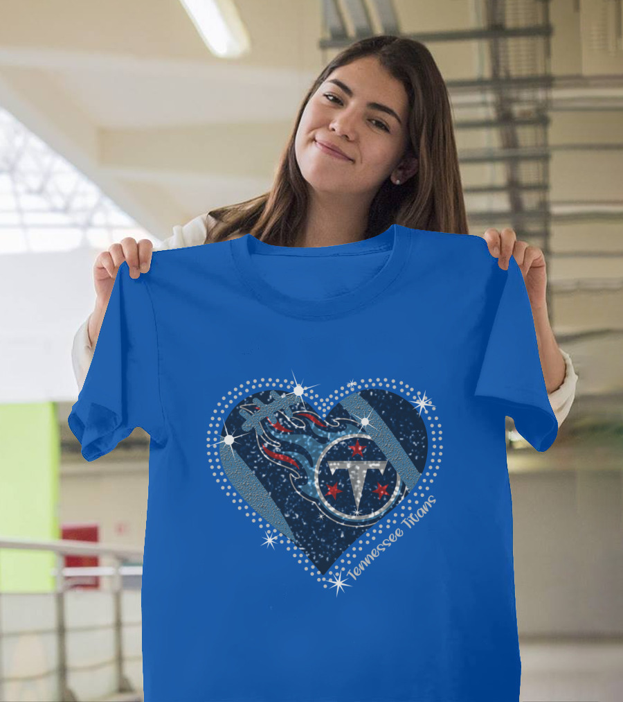 Tennessee Titans Sparkling Heart T-Shirt