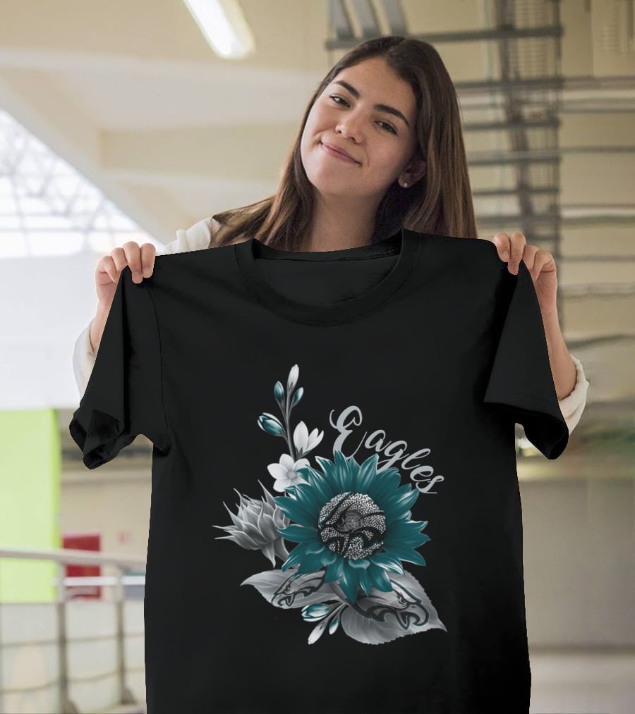 Philadelphia Eagles Floral Sunflower T-Shirt