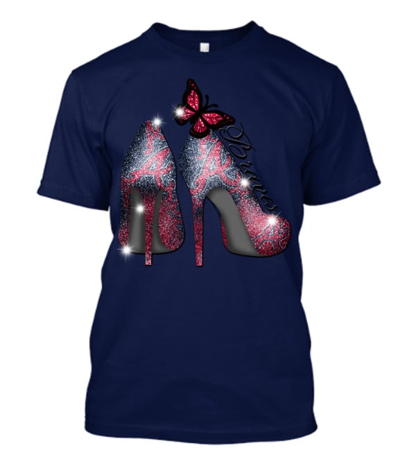Atlanta Braves High Heels Butterfly T-Shirt