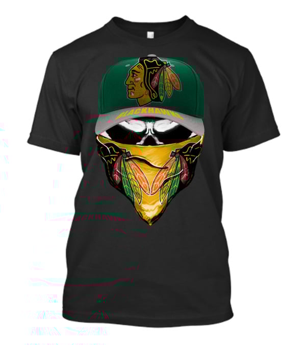 Chicago Blackhawks Logo Cap And Mask Combo T-Shirt