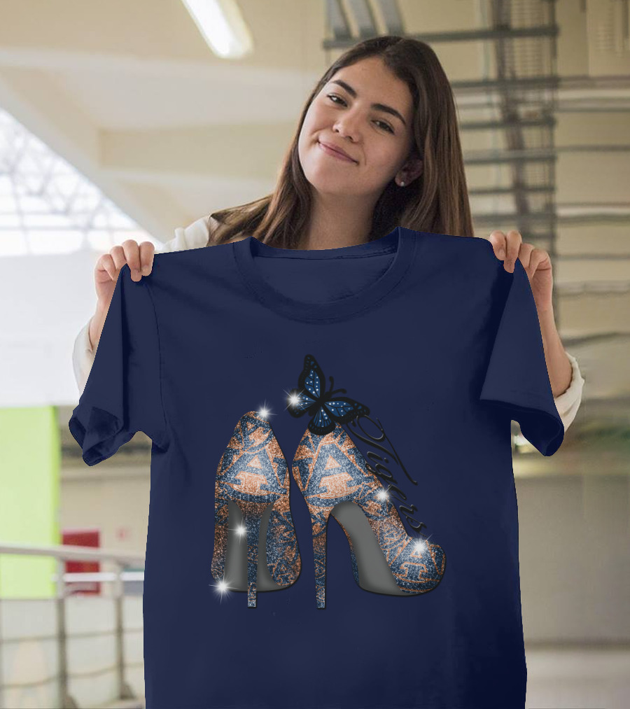 Auburn Tigers High Heels Butterfly T-Shirt