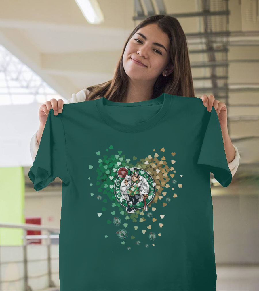 Boston Celtics Heart Logo Burst T-Shirt