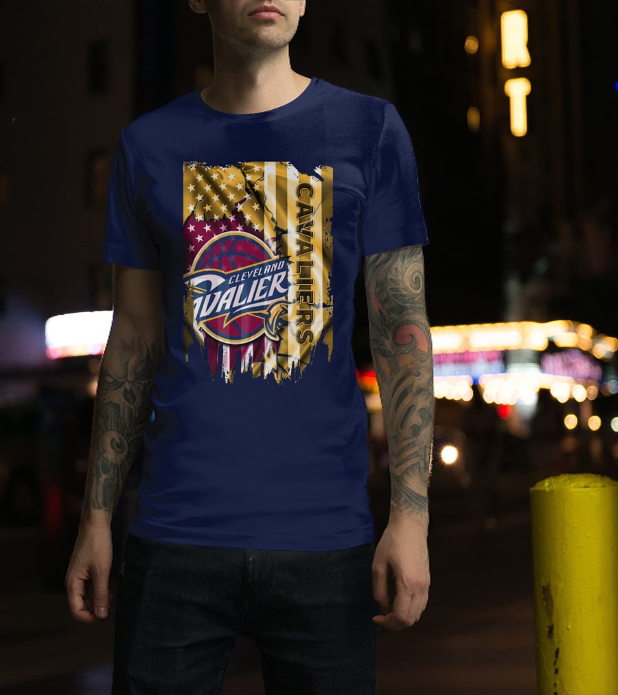 Cleveland Cavaliers Stars And Stripes Basketball T-Shirt