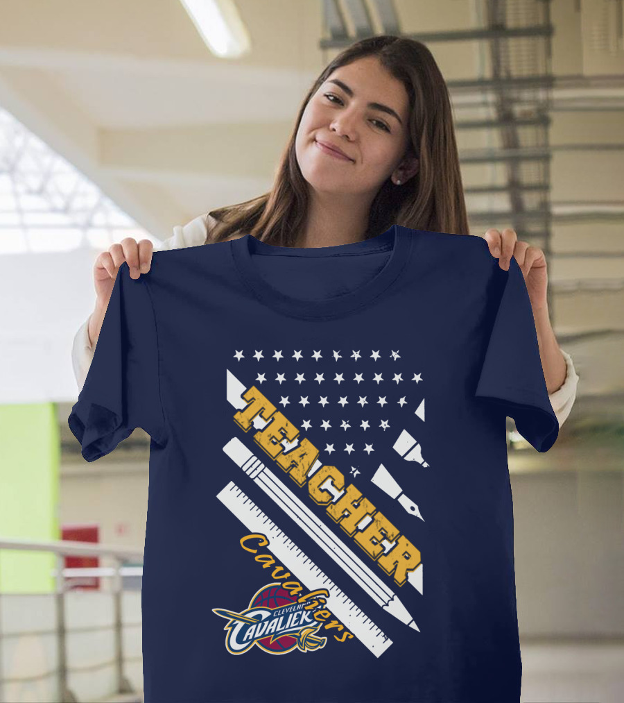 Cleveland Cavaliers Teacher Ruler Pen Stars T-Shirt