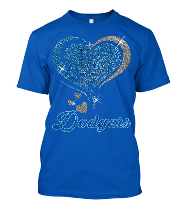 Los Angeles Dodgers Heart Logo Mlb Fan T-Shirt