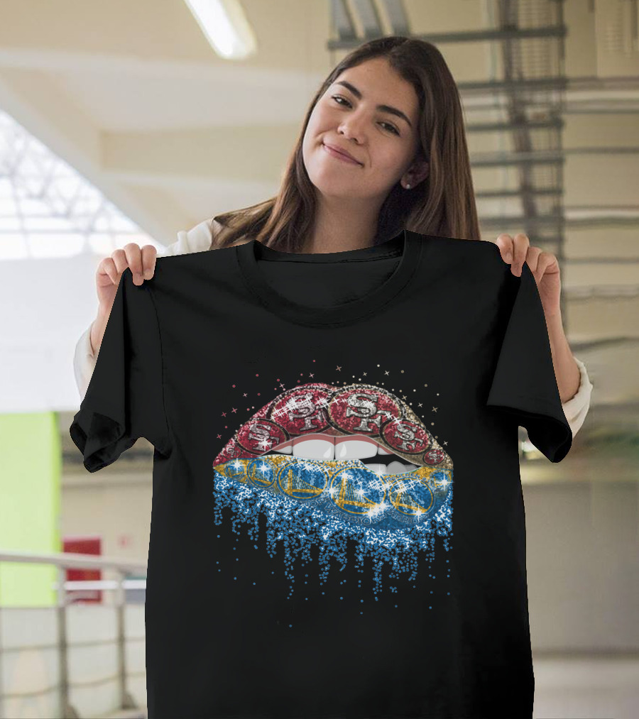 Lip San Francisco 49ers And Golden State Warriors Lips T-Shirt