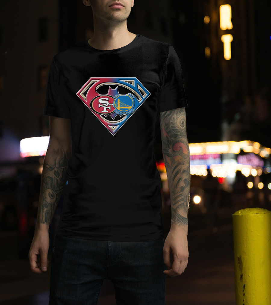 San Francisco 49ers Golden State Warriors Superman Batman T-Shirt