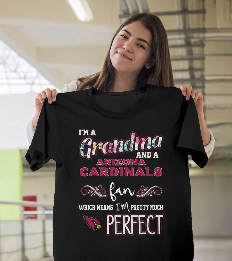 I'm a Grandma and a Arizona Cardinals Fan Which Means I'm Pretty Much Perfect T-Shirt