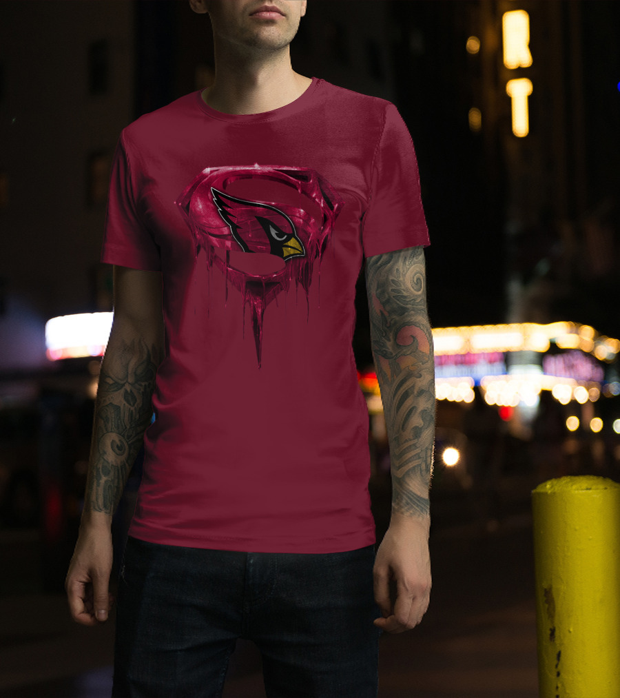 Arizona Cardinals Dripping Superman T-Shirt