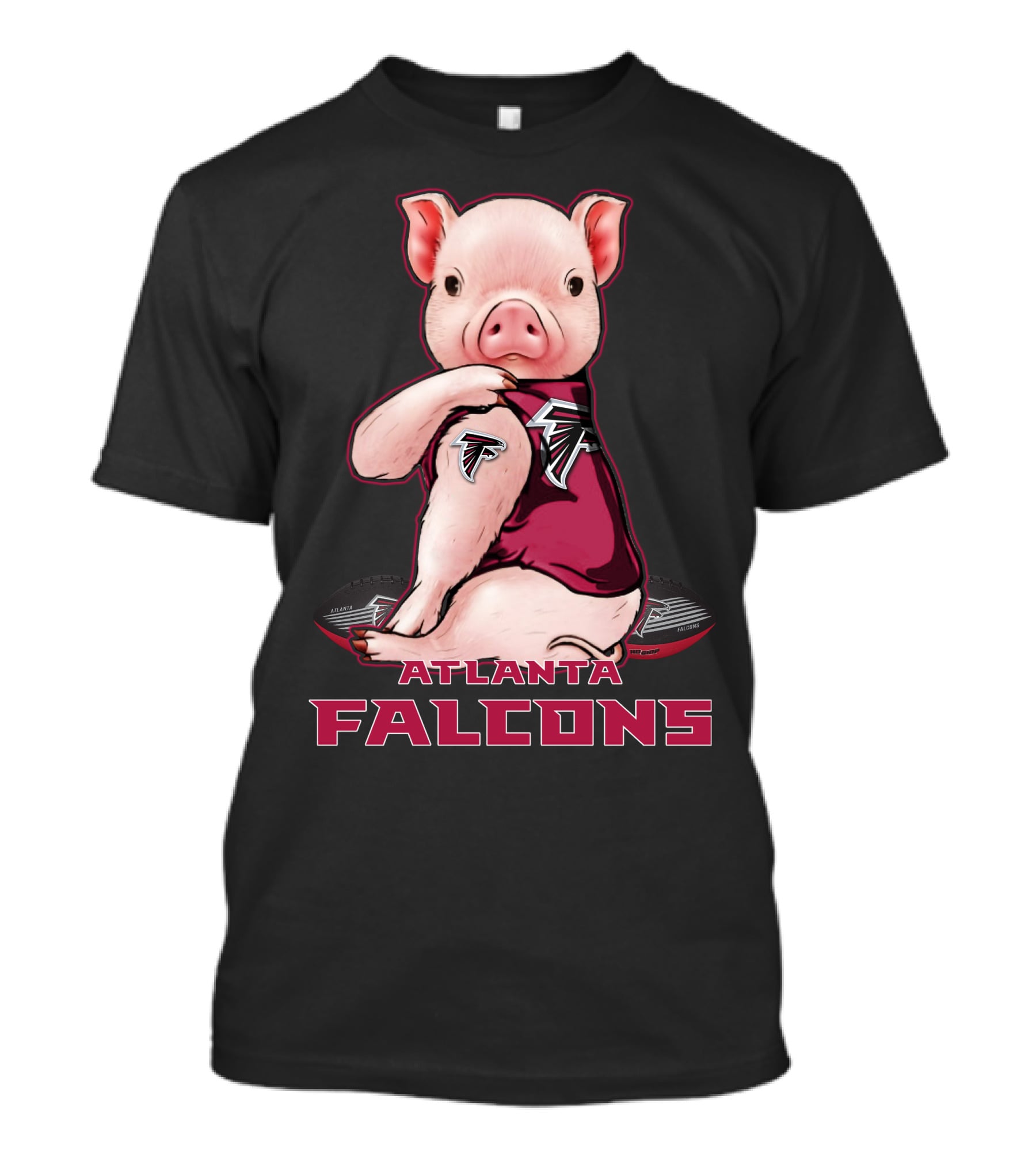 Atlanta Falcons Pig Football Fan T-Shirt