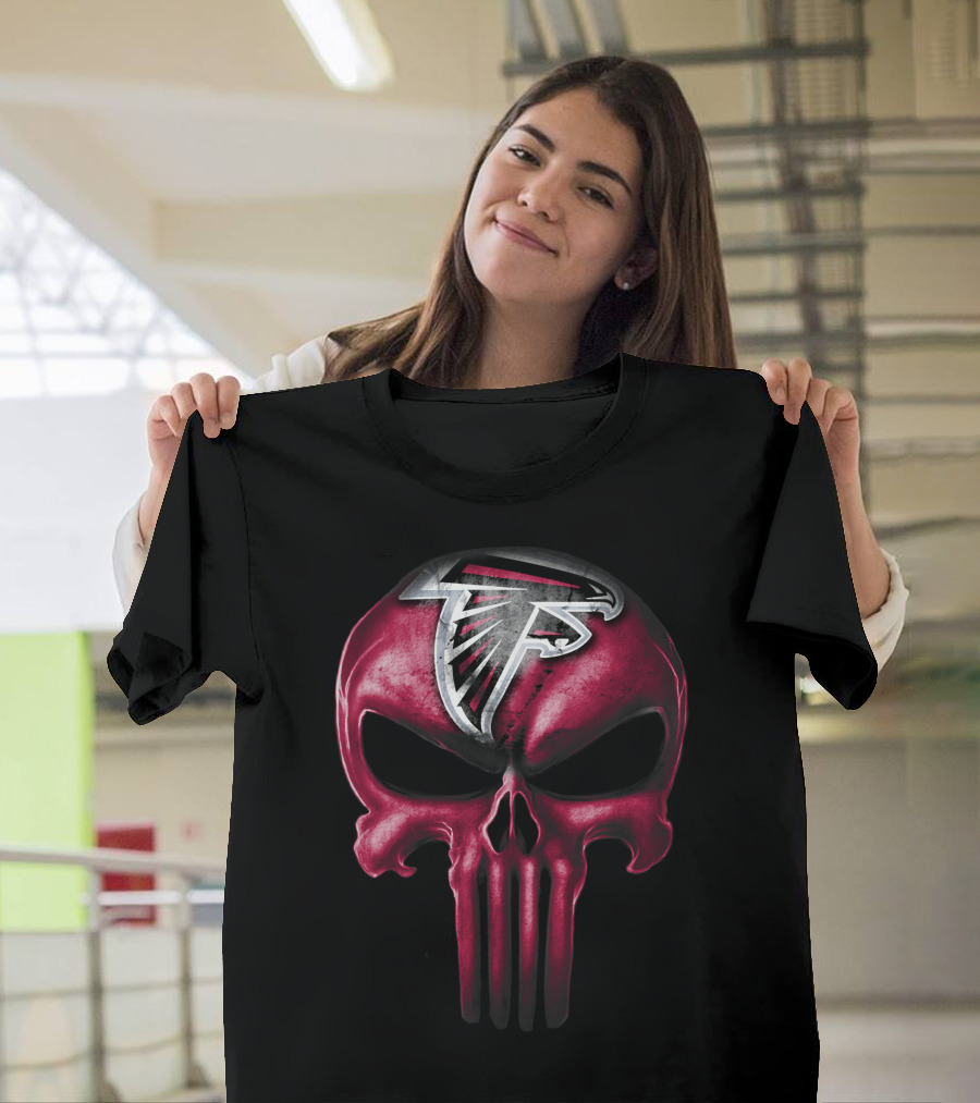 Skull Atlanta Falcons Logo Nfl T-Shirt