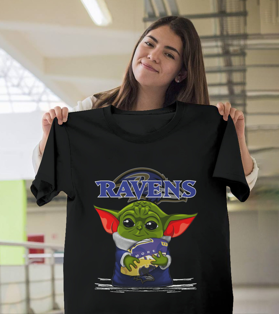 Ravens Yoda Baltimore Football Team Fan T-Shirt