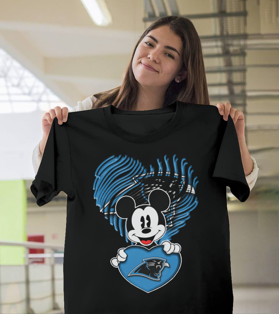 Mick Holding Carolina Panthers Heart T-Shirt