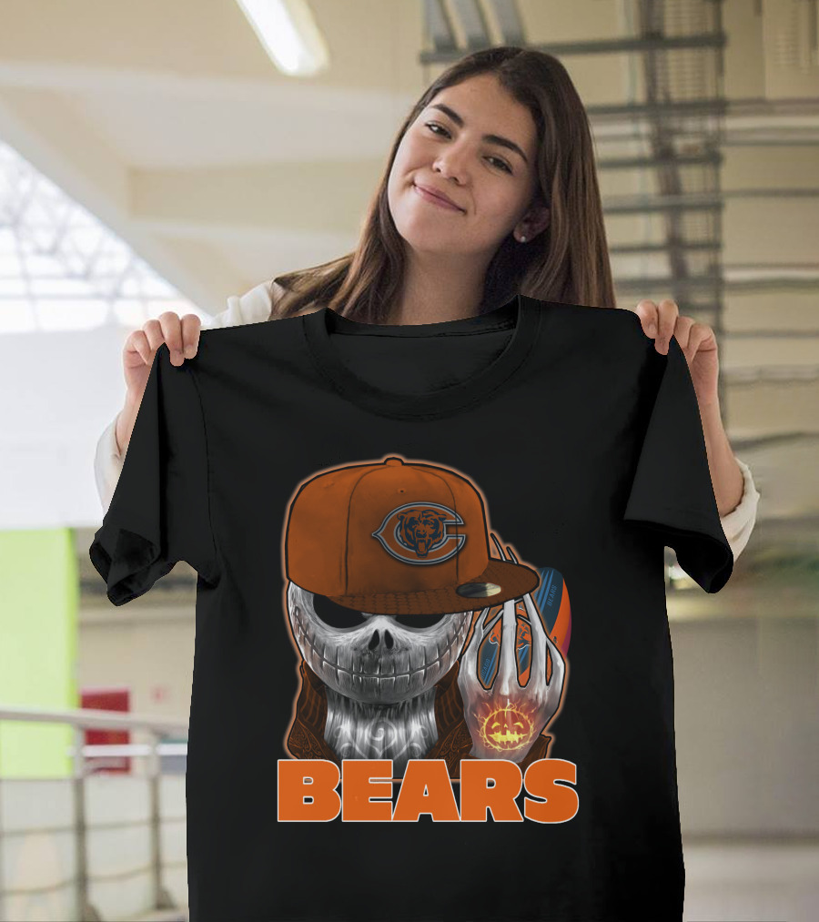 Jackskull Chicago Bears Halloween Fan Gear T-Shirt
