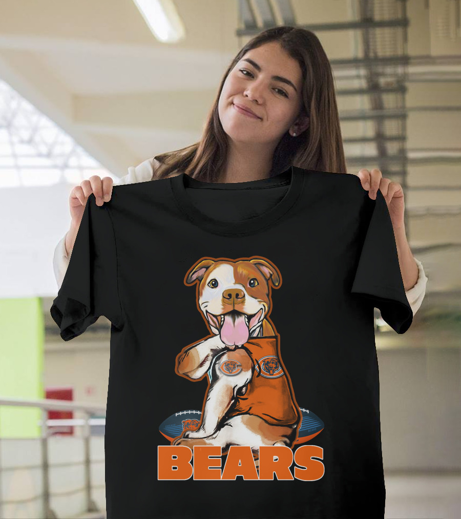 Pittbull CHICAGO BEARS NFL Football Fan Merchandise T-Shirt