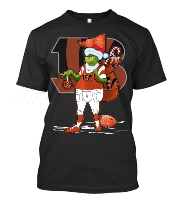 CINCINNATI BENGALS Grinchxmas Football Holiday T-Shirt