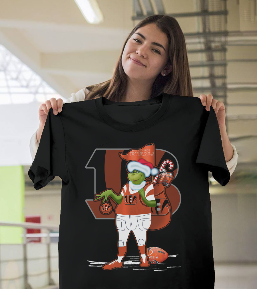 CINCINNATI BENGALS Grinchxmas Football Holiday T-Shirt