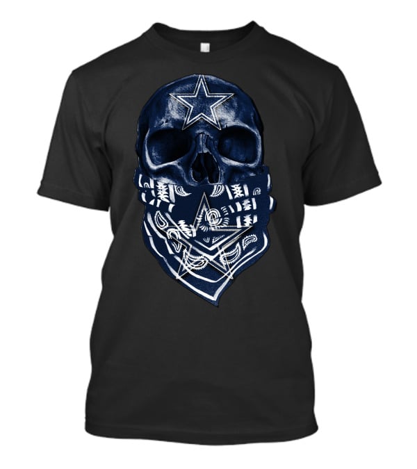 Skull Dallas Cowboys Star Bandana T-Shirt