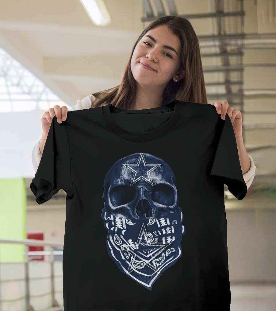 Skull Dallas Cowboys Star Bandana T-Shirt