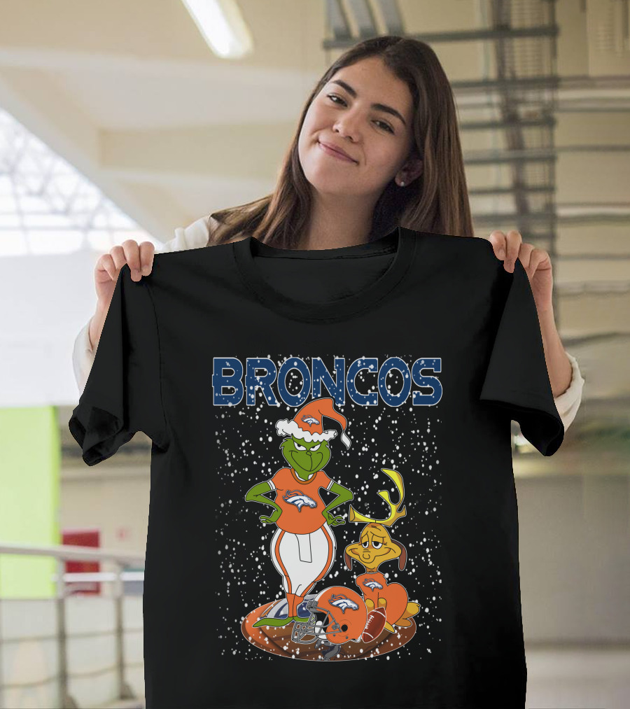Grinchxmas DENVER BRONCOS Holiday Spirit MaxNFL T-Shirt