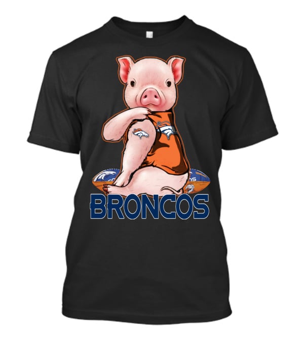 DENVER BRONCOS Pig Football T-Shirt
