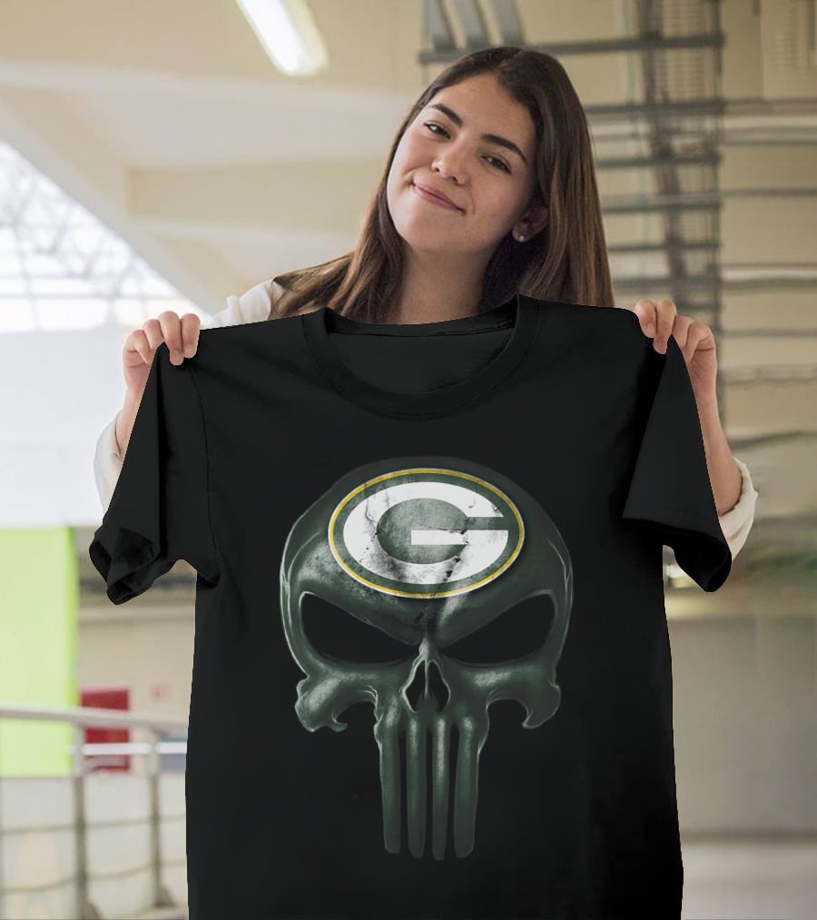 Skull Green Bay Packers T-Shirt