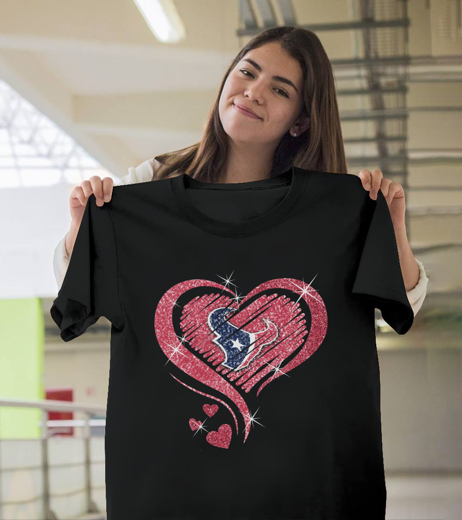 Heart Diamond Houston Texans T-Shirt