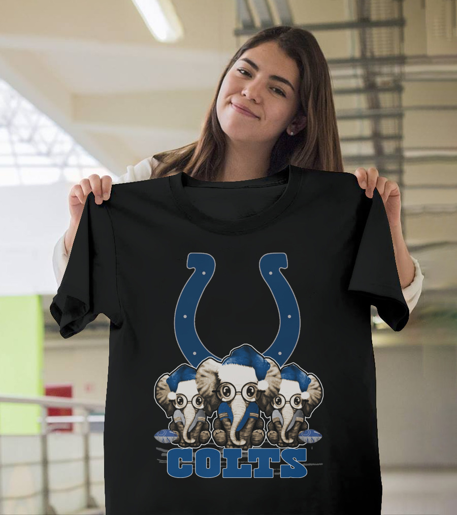 Colts Christmas Elephants Indianapolis T-Shirt
