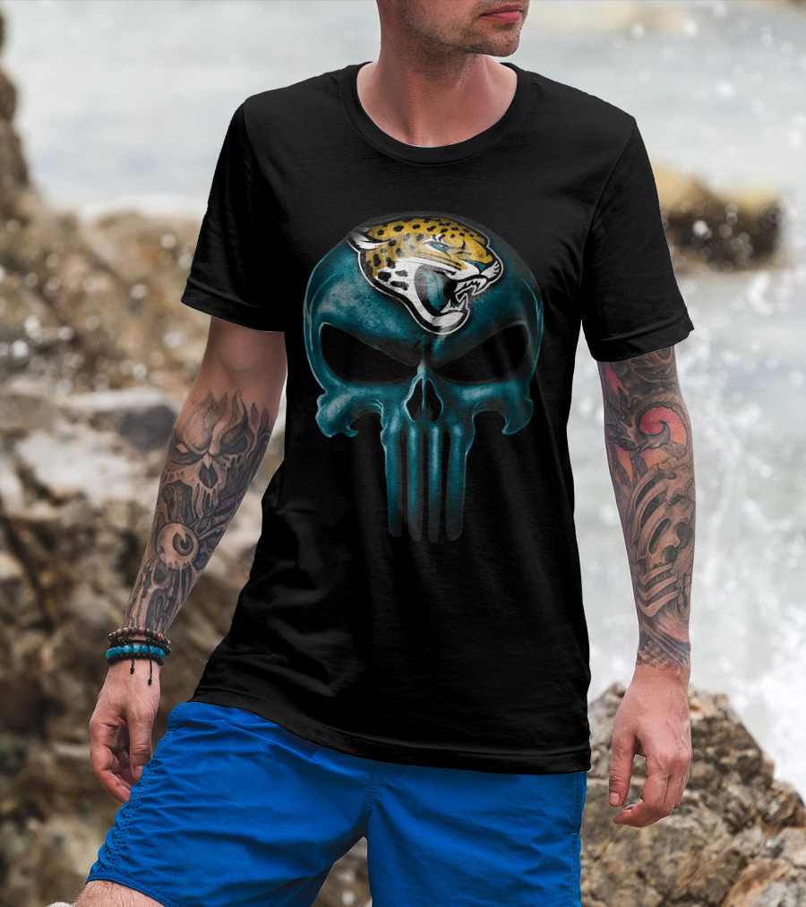 Skull Jacksonville Jaguars Punisher T-Shirt