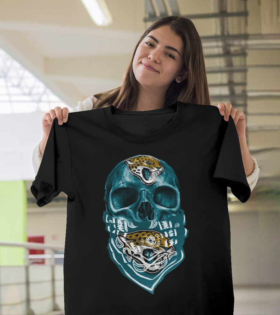 Skull Jacksonville Jaguars Bandana T-Shirt