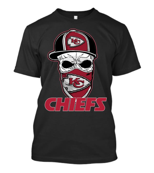 Chiefs Skull Kc Hat And Bandana Red T-Shirt