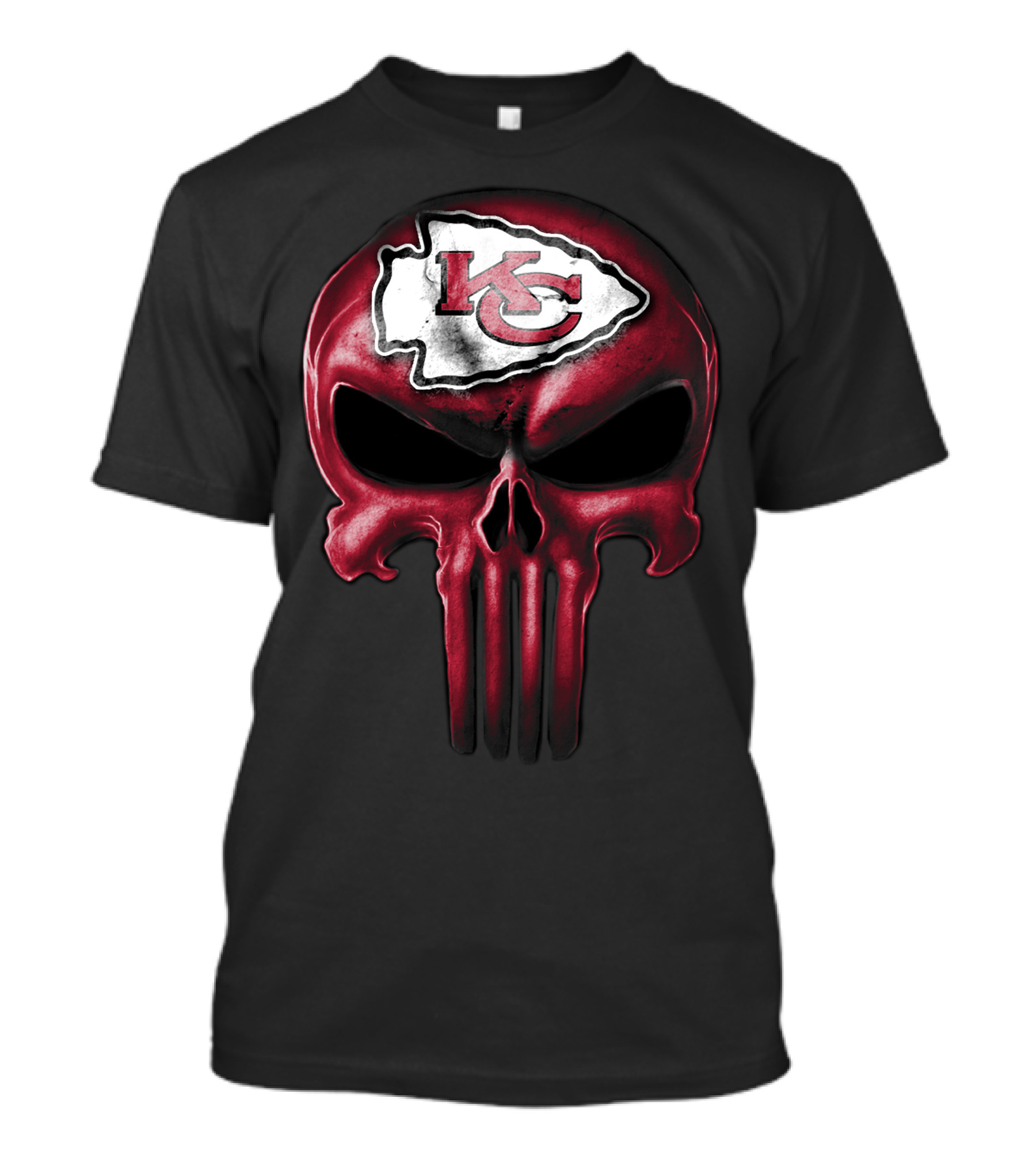 Kansas City Chiefs Skull T-Shirt