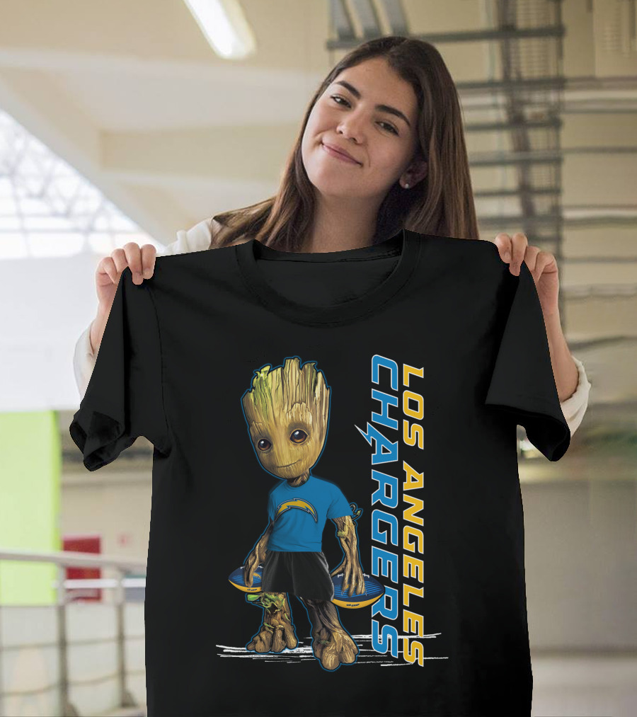 Groot Los Angeles Chargers Football Fan Character T-Shirt