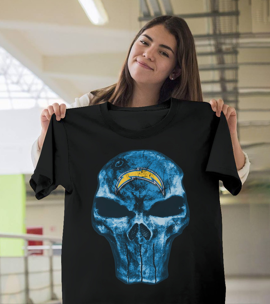 Los Angeles Chargers Skull Bolt T-Shirt