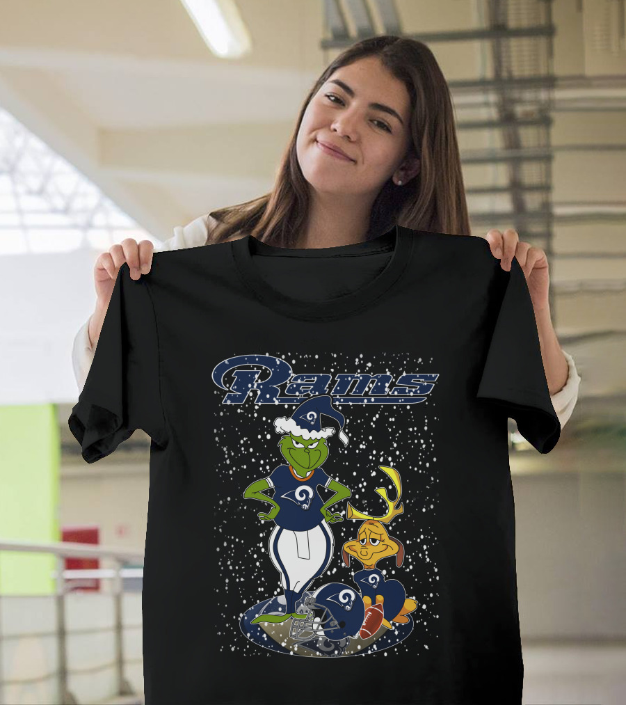 Rams Grinch Christmas Los Angeles Football Fan T-Shirt