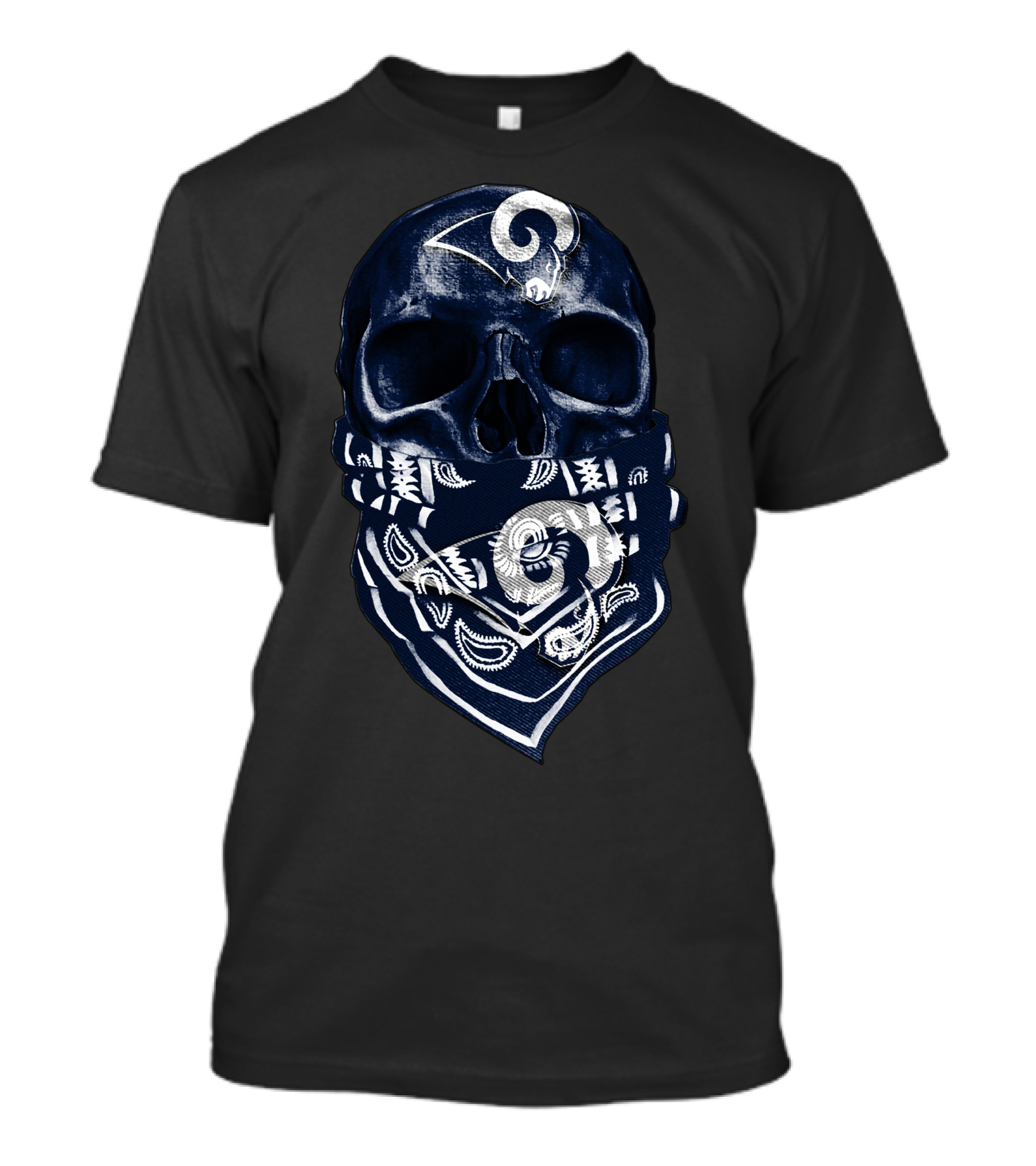Los Angeles Rams Skull Bandana T-Shirt