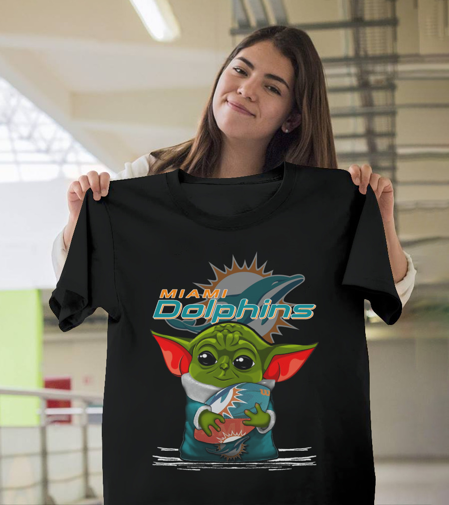 Miami Dolphins Yoda Football Fan T-Shirt