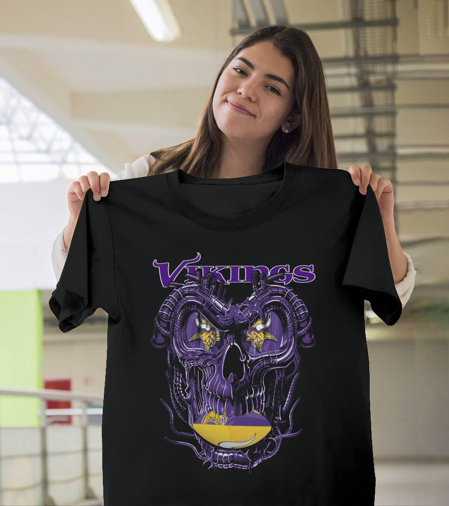 Vikings Dragonskull Minnesota Football Iconic T-Shirt