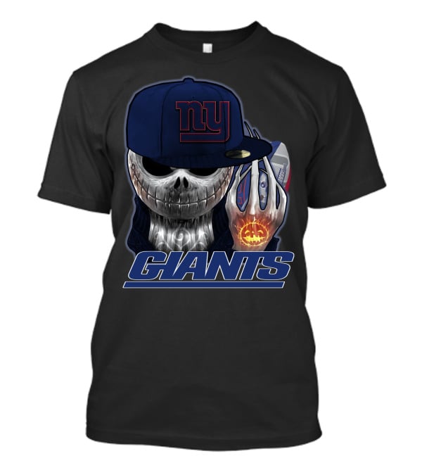 Jackskull Giants Halloween NY Football Fusion T-Shirt