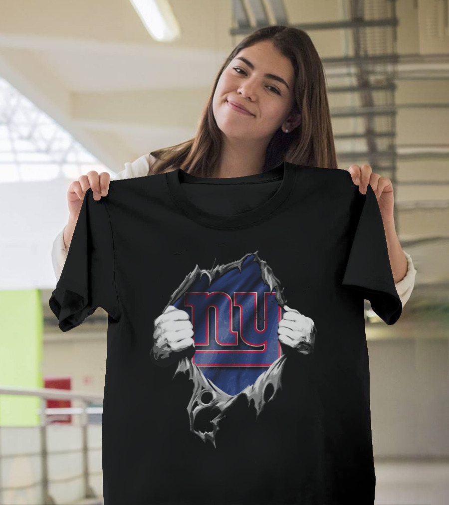 Torn V2 New York Giants NY Hands T-Shirt