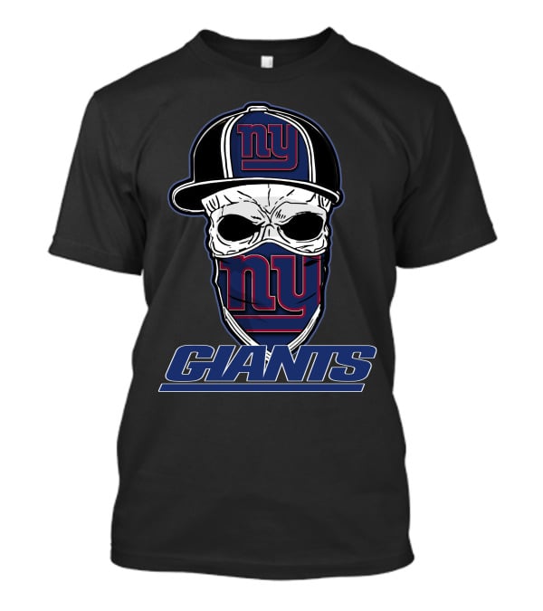NY Giants Skull Hat T-Shirt
