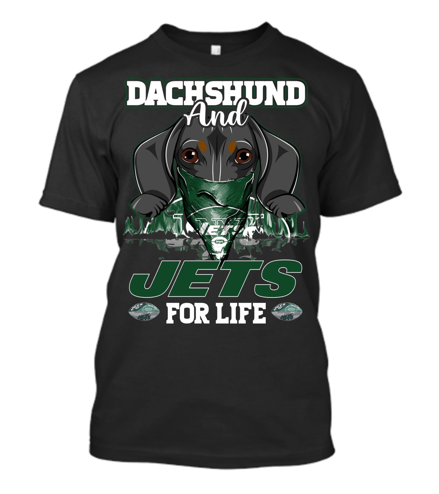 Dachshund And Jets For Life New York Jets T-Shirt