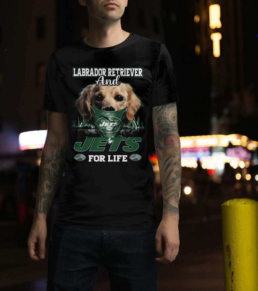 Labrador Retriever And Jets For Life T-Shirt