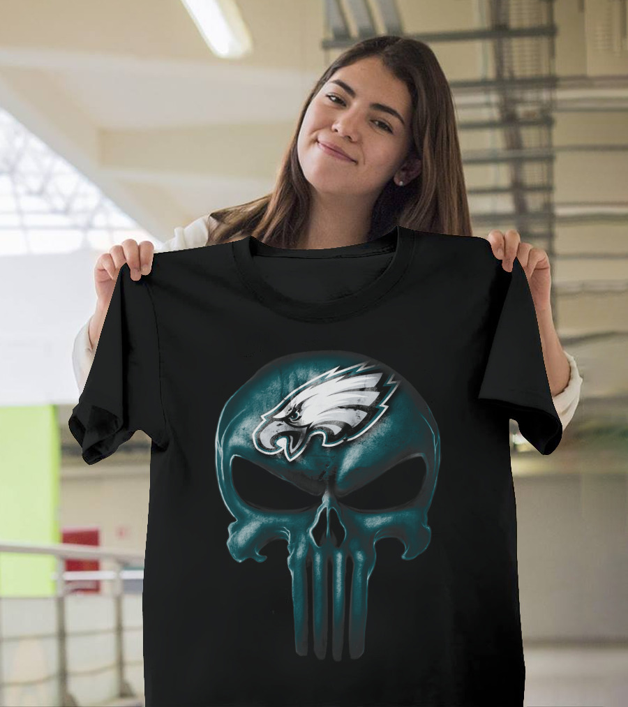 Philadelphia Eagles Skull V3 T-Shirt