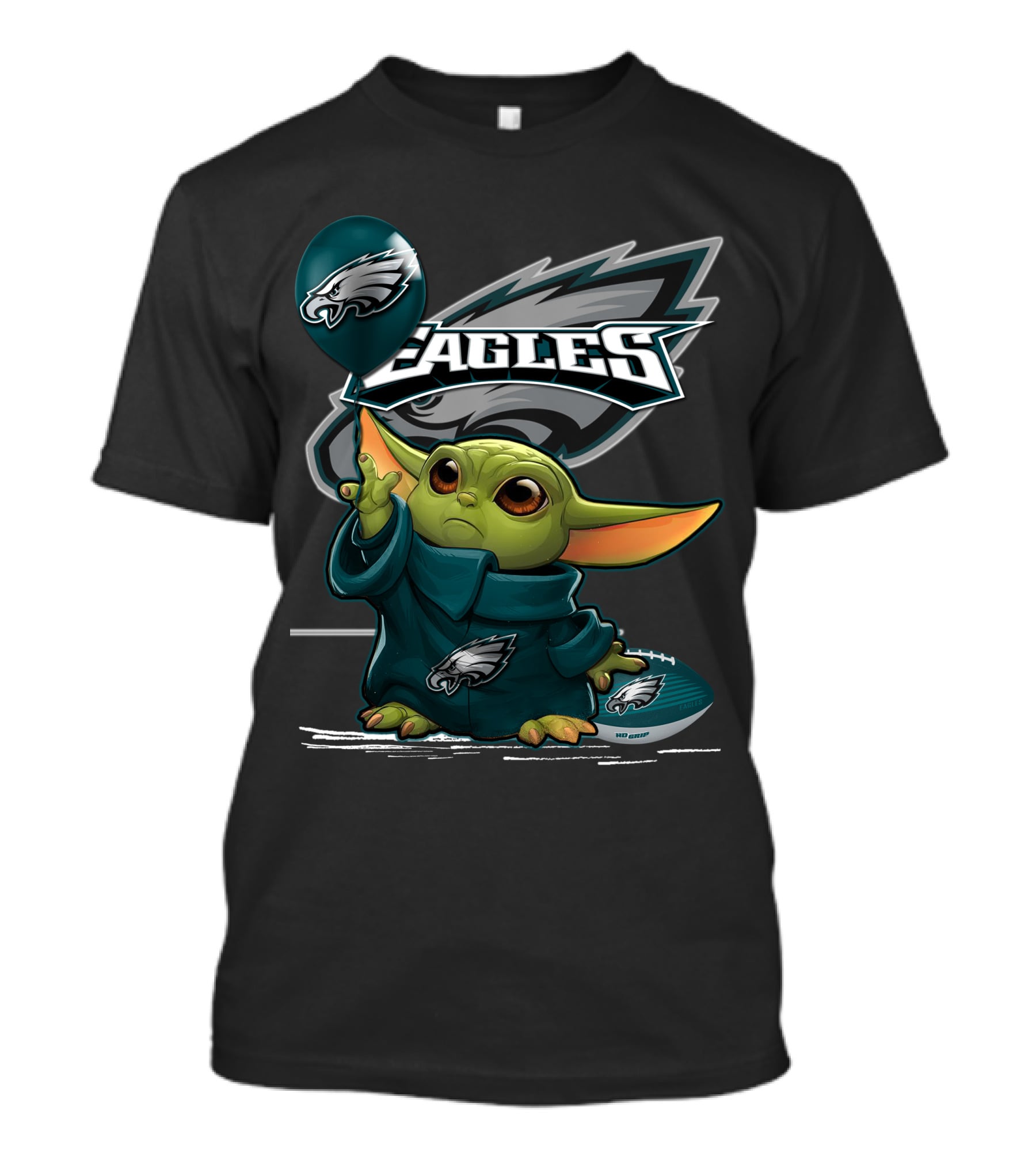 Philadelphia Eagles Yoda Football Balloon T-Shirt