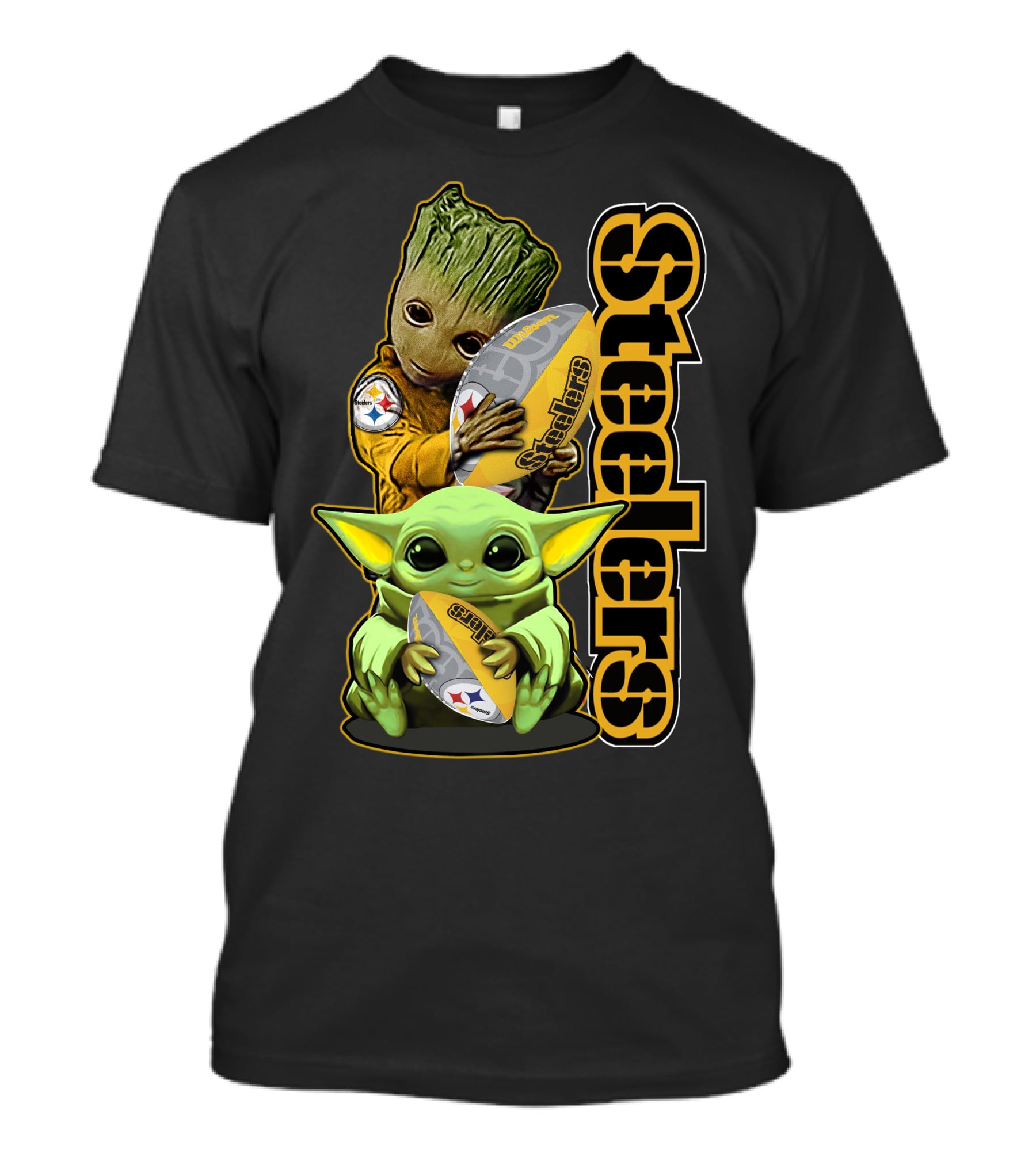 Grzd Steelers Baby Alien Groot Football T-Shirt