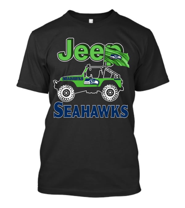 Jeep Seattle Seahawks Enthusiast Ride Flag T-Shirt
